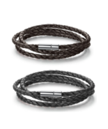 8 PACK OF Handmade Braided Leather Wrap Bracelets BROWN BLACK mens women... - $28.63 CAD