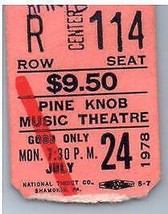 Kansas Ticket Stub July 24 1978 Pine Knob Michigan - £40.95 GBP