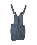 Womens Overall Denim Skirt Size Small Jean Jumper Full Front Zipper Wild... - $34.74