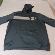 Under Armour Coldgear Hoodie Gray Pullover Sweatshirt Men's Small Loose Size XL image 8