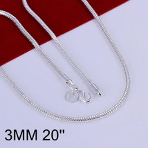 European Charm Necklace Snake Chain 3mm All Sizes Lobster Clasp N9 - £6.32 GBP+