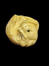 Vintage Japanese Ojime Bead Rooster Hand Carved Signed Zodiac Showa Era - $148.45