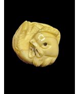 Vintage Japanese Ojime Bead Rooster Hand Carved Signed Zodiac Showa Era - €127,22 EUR