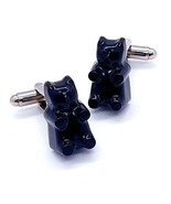 Handmade BLACK GUMMY BEARS CUFFLINKS handmade SWEETS cool RETRO men SUIT... - €8,85 EUR