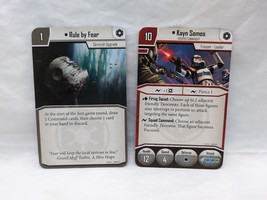 (2) Star Wars Imperial Assault Kayn Somos Villain Pack Cards - $13.87 CAD