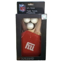 NFL New York Giants Ping Pong Set 2 Paddles With 3 Ping Pong Balls Table Tennis - £22.23 GBP