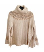 Zara Limited Edition Wool Mohair Blend Beaded Turtleneck Sweater - £72.40 GBP