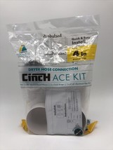 Cinch Ace Laundry Dryer Connection Kit Hookup Your Dryer 4&quot; Dryer Ducts - WHITE - £23.73 GBP