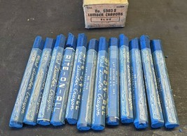 Complete Box One Dozen Blue LUMBER CRAYONS No. 5903 S Art Crayon Co. RIT... - £15.59 GBP