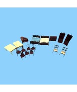 Vintage Jaydon + Misc Dollhouse Furniture Lot Piano Chairs Beds Cabinets... - $37.39