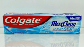 Colgate MaxClean with Whitening SmartFoam Toothpaste Cool Effervescent Mint 6 oz - £7.51 GBP