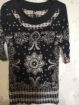 Ladies Next size 14 Viscose Black/white shirt - $13.50