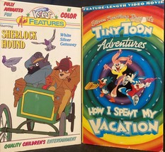 2 VHS cartoon TinyToon How I Spent My Vacation Sherlock Hound Getaway PET RESCUE - £5.78 GBP