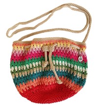 The Sak Crochet Multicolor Drawstring Hobo Bag - £27.84 GBP