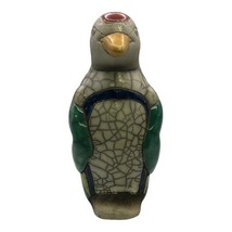 The Fenix Raku Pottery  6” PENGUIN Figurine Hand Made in South Africa Si... - $44.22