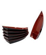 Pack Of 6 Plastic Lacquer Red Omakase Sushi Boat Serving Plate Platter 1... - $173.60 CAD