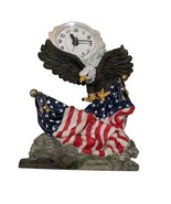 Vintage Resin Eagle &amp; Flag Pendulum Clock #PHC-02B - Needs Repair The Clock - $26.73