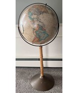 VINTAGE REPLOGLE 16&quot; WORLD CLASSIC FLOOR GLOBE WOOD METAL STAND 38” TALL - $133.06 CAD