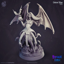 3D Printed Cast n Play Midnight Curse - Celeste Silver 28mm 32mm D&amp;D - $9.90