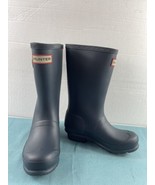 Hunter Rain Boots Youth Kids 1G/13B Original Shoes Blue Waterproof Pull On - £59.44 GBP