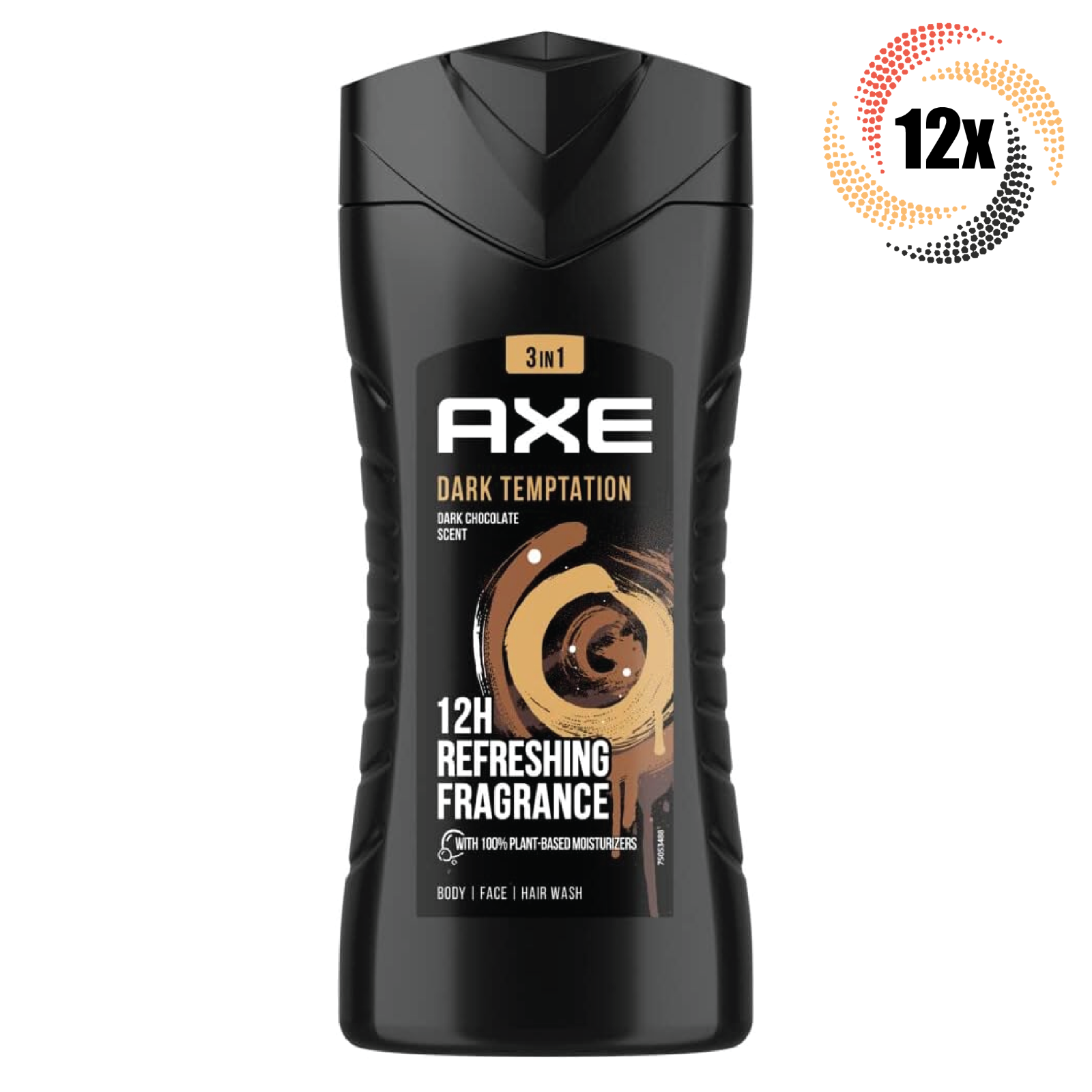 Primary image for 12x Bottles AXE Dark Temptation Dark Chocolate 3in1 | 250ml | Fast Shipping