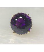 14K Yellow Gold Vintage Amethyst Cocktail ring - $3,560.00
