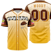 Custom Baseball Jersey Toy Story Woody Sheriffs Unisex Shirt for Adults and Kids - £15.89 GBP+