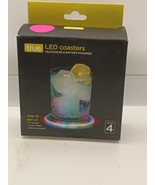 (4) LED Color Changing  Coasters,4 Modes - $20.77 CAD