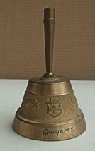 Vintage Brass Souvenier  Bell Gruyeres Switzerland 4.25&quot; - $14.85