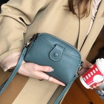 Genuine Cow Leather Women Shoulder Bag 2022 Spring Small Daily Lady Crossbody Ba - £50.79 GBP