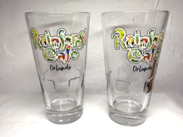 (2) Rainforest Cafe Orlando Heavy Glasses Beer/ Bar Glass - Collectible!... - £17.92 GBP