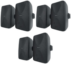6) Rockville WET-6525B 6.5&quot; 70V Commercial Indoor/Outdoor Wall Speakers ... - $601.99