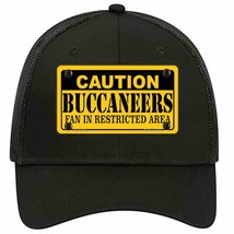 Caution Buccaneers Novelty Black Mesh License Plate Hat - £22.81 GBP