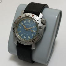 Vintage Mens Watch Vostok Komandirskie Small Blue Dial USSR Rare Militar... - $280.00