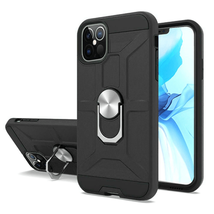 Dynamic Magnetic 360° Ring Kickstand Cover Case for iPhone 12/12 Pro 6.1&quot; BLACK - $7.66