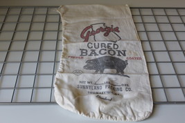 Old Georgia Sunnyland Packing Co. Cured Bacon Ham Sack 1960&#39;s - $60.00