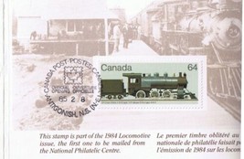 Stamp 1985 Canada Card 1984 Locomotive Halifax New Philatelic Centre - $2.17