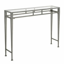 Convenience Concepts Gold Coast Julia Hall Console Table in Silver Metal... - $243.99
