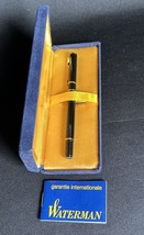Waterman Gloss Black Laque Roller Ball Pen France DAB Engraved On End Of Pen Cap - £39.21 GBP