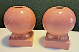 2 Fiesta Rose Bulb Candle Holders Pink - £29.52 GBP