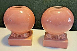 2 FIESTA ROSE BULB CANDLE HOLDERS PINK - £29.36 GBP