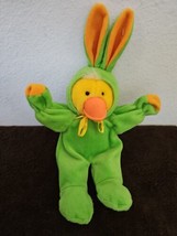 1998 GAC Easter Duck In Green Bunny Suit Plush Stuffed Animal - £23.29 GBP
