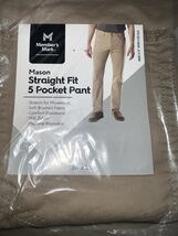 Members Mark Mason Straight Fit 5 Pocket Pant Men’s 30x30 In Bag Khaki - $21.78