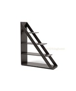 Brown Display Shelving Unit Divider Decor Shelf Bookcase Modern Angled D... - $214.46 CAD