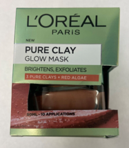 L’Oreal Paris Pure Clay Glow Mask Brightens, Exfoliates  1.7 fl oz - $15.92