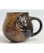Vintage Craft Mug With Mustached Face On Cup, Color From Dark  To Light ... - £13.87 GBP