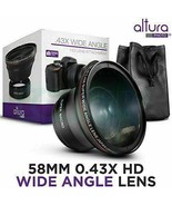 58MM 0.43x HD Wide Angle Lens for Canon Rebel T6i T6 T6S T5i T5 T4i T2i ... - $71.26