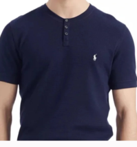 Polo Ralph Lauren Sleepwear Shirt Mens 2XL Navy Waffle Knit Short Sleeve... - $22.99