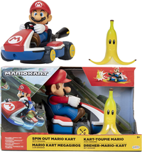 Spin Out 2.5&quot; Mariokart - Mario Racer Vehicle , Yellow - £21.60 GBP