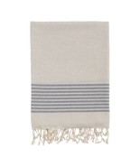 Bello Turkish Beach Towel Nine Stripes Linen Dark Grey Peshtemal, 39 x 6... - £55.72 GBP